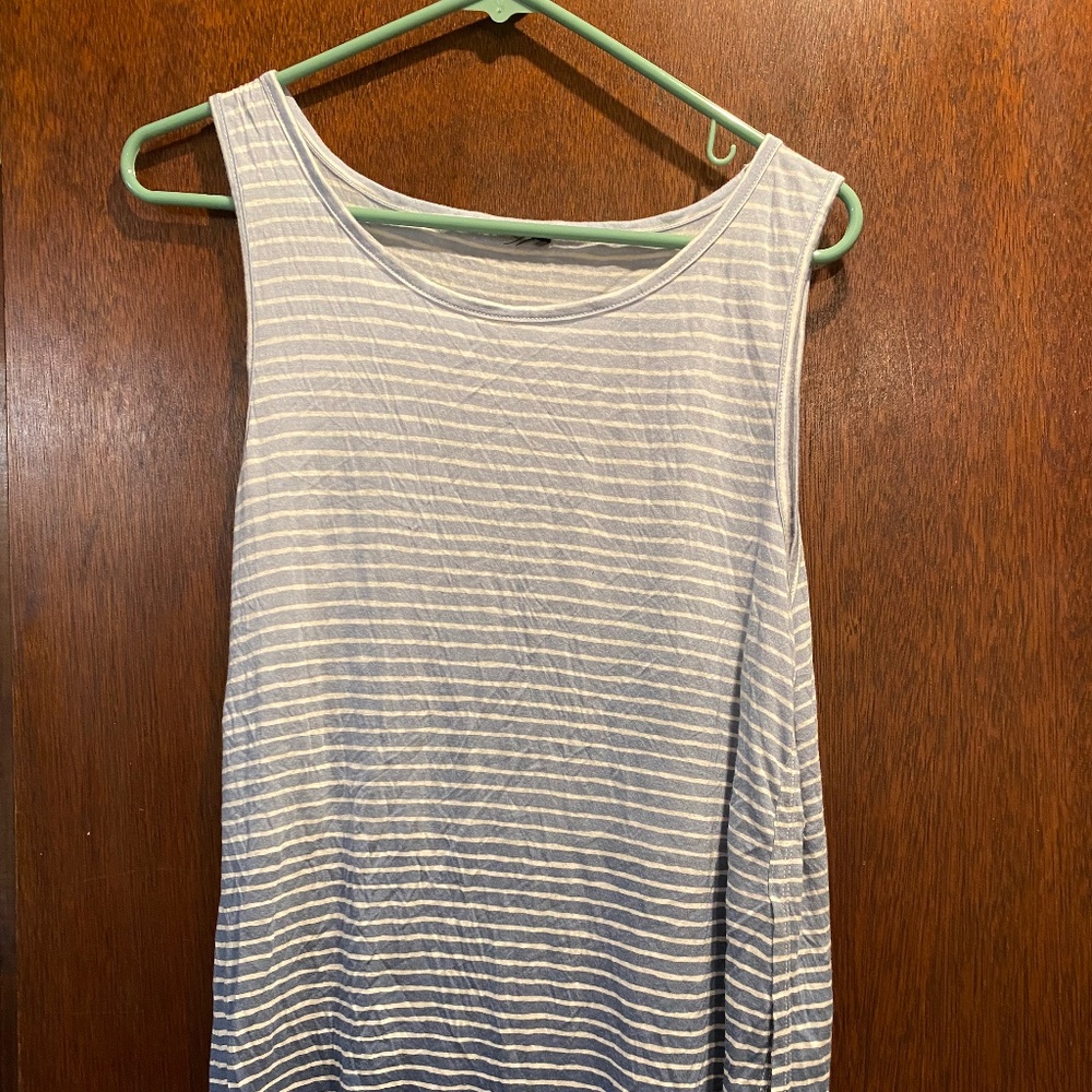 Blue striped tank top